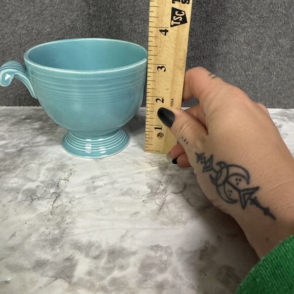 Fiesta Fiestaware Turquoise Blue Sugar Bowl Vintage Original 1930’s Read Desc. - Picture 6 of 7